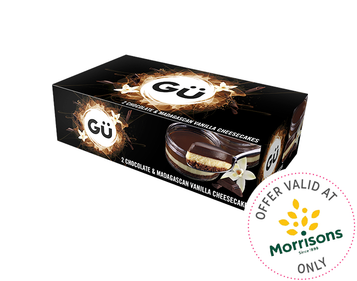 Chocolate & Vanilla Cheesecakes 2x78g