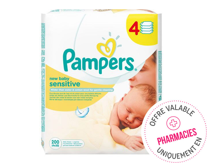 Lingettes New Baby Sensitive 4x50