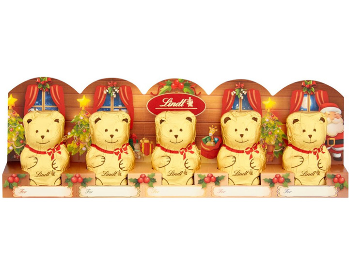 Lindt Mini Milk Chocolate Gold Bears 5x10g