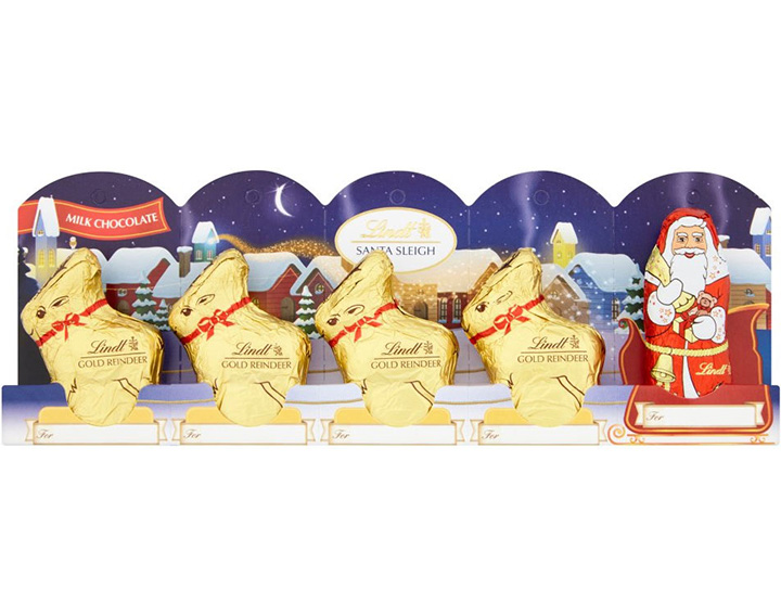 Lindt Milk Chocolate Santa's Sleigh 5x10g