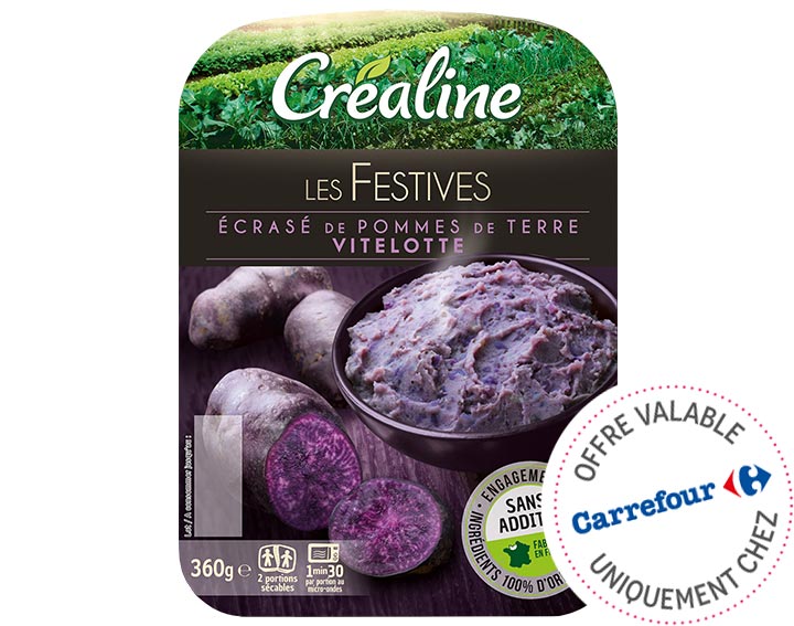 Ecrasé de pommes de terre Vitelotte