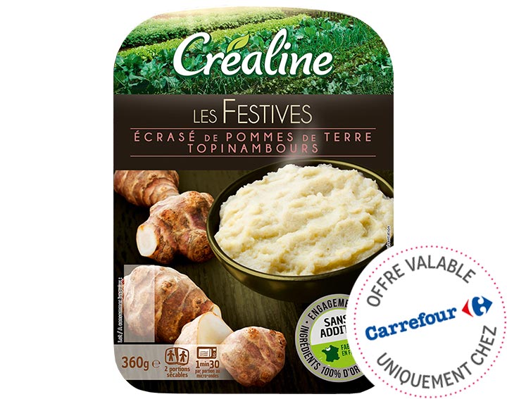 Ecrasé de pommes de terre topinambours Créaline