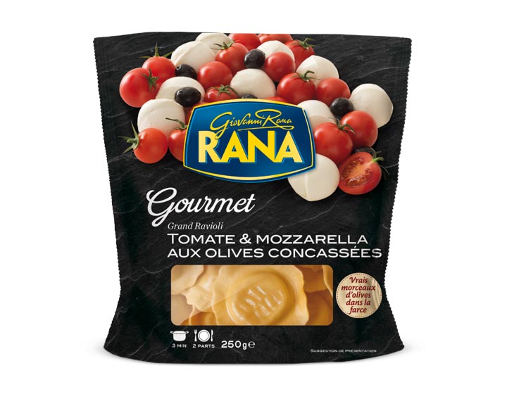 Grand Ravioli Tomate & Mozzarella aux Olives Concassées