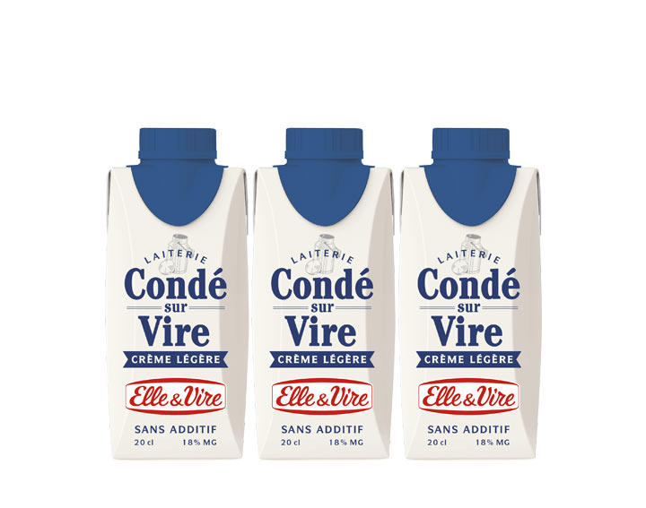 Crème légère de Condé-sur-Vire, 3x20cl 