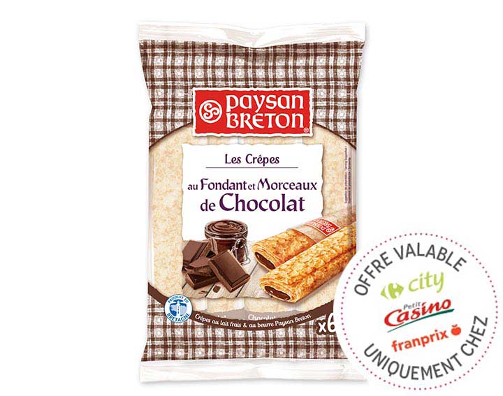 Crêpes Fourrées au Chocolat x6