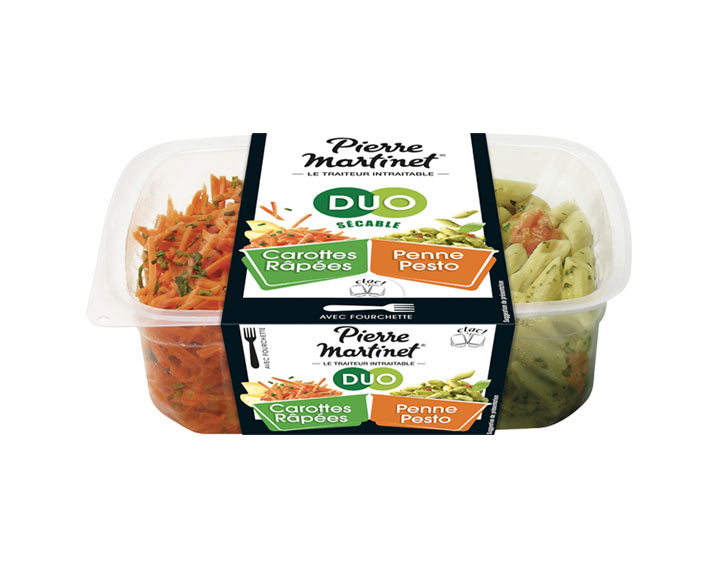DUO Carottes râpées / Penne pesto