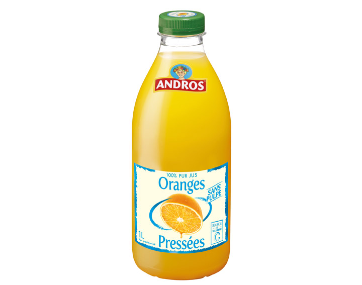 100% pur jus d'Oranges sans pulpe 1L