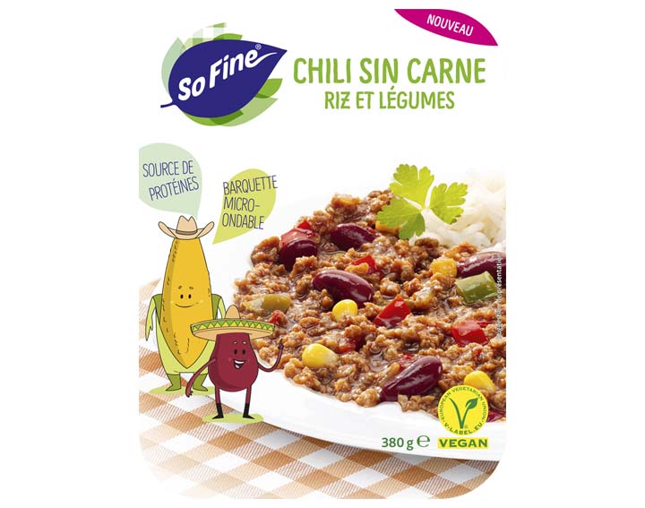 Chili Sin Carne Riz et Légumes