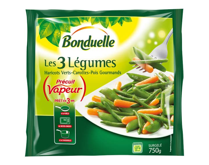 Haricots Verts, Carottes, Pois gourmands 750g