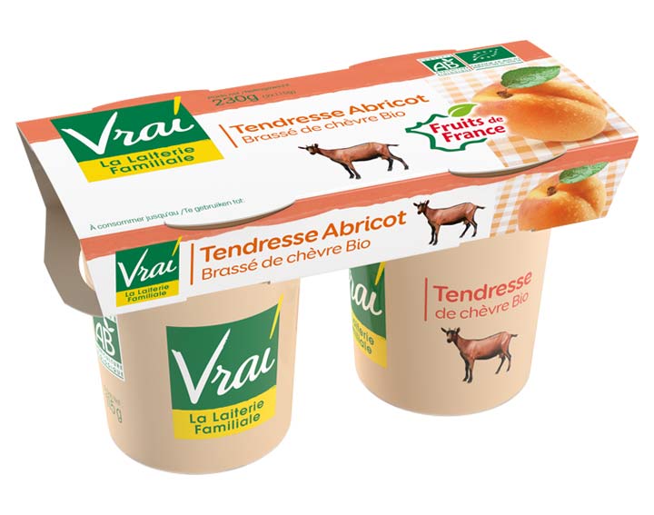Yaourt Brassé Abricot au lait de chèvre Bio