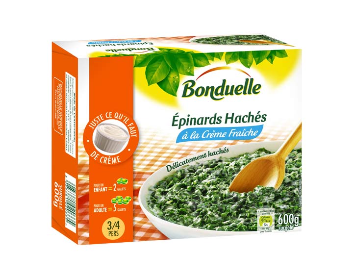 Epinards Hachés à la Crème Fraîche 600g