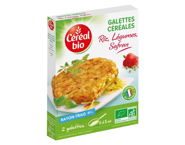 Galettes Céréales Riz, Légumes, Safran