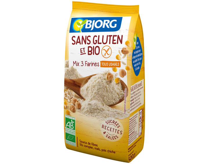 Mix 3 Farines (riz complet, pois chiche et maïs)