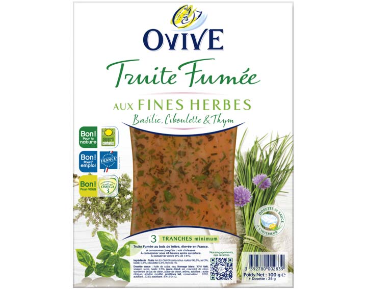 Truite Fumée aux Fines Herbes 3 tranches mini