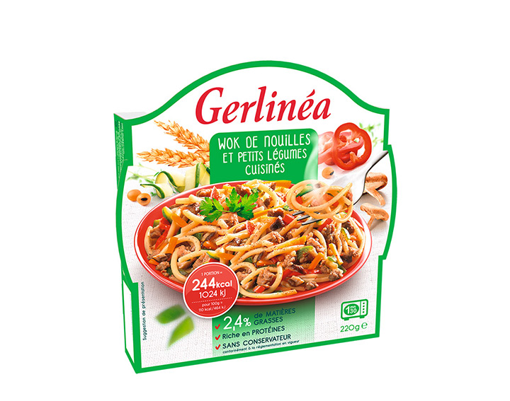 Wok de Nouilles et Petits Légumes Cuisinés