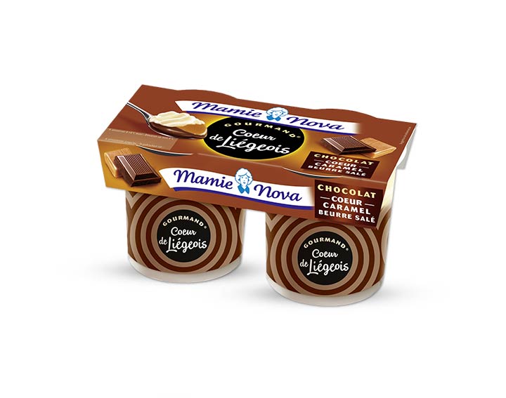 Cœur de Liégeois Chocolat cœur caramel beurre salé