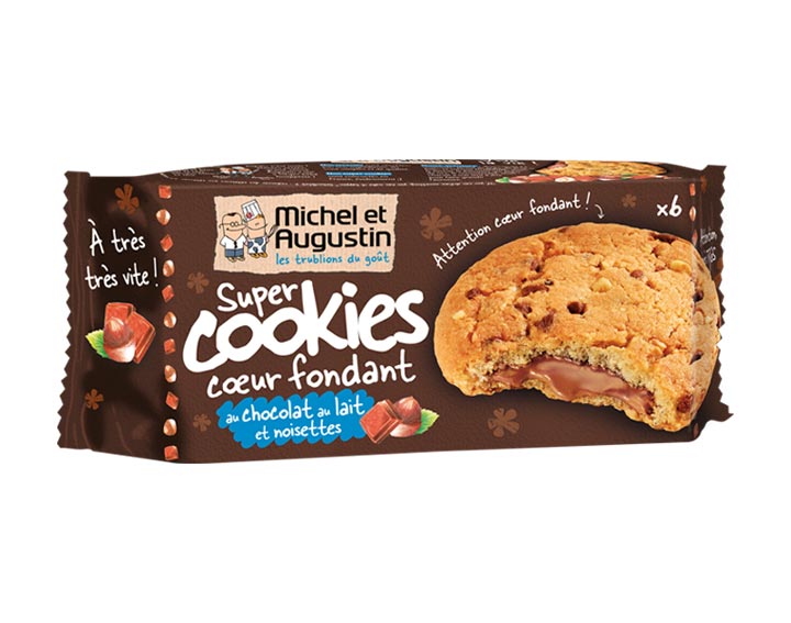 Cookies coeur fondant lait noisette 180g 
