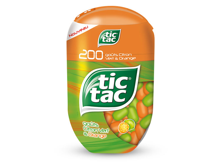 Tic Tac Box goûts Citron Vert & Orange