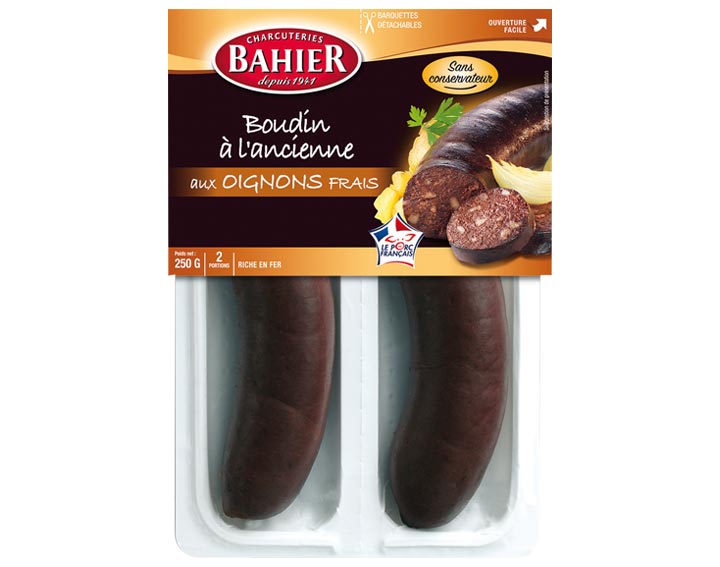 Boudin noir à l'ancienne aux oignons 250g