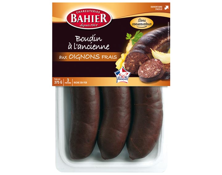 Boudin noir à l'ancienne aux oignons 375g