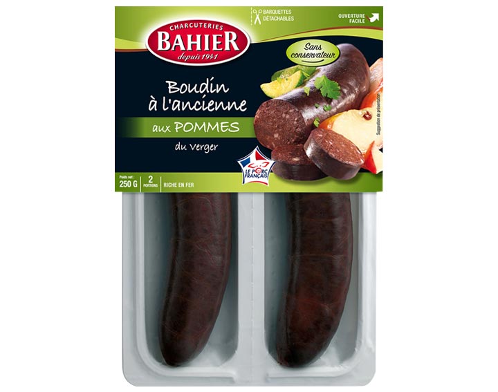 Boudin noir à l'ancienne aux pommes 250g