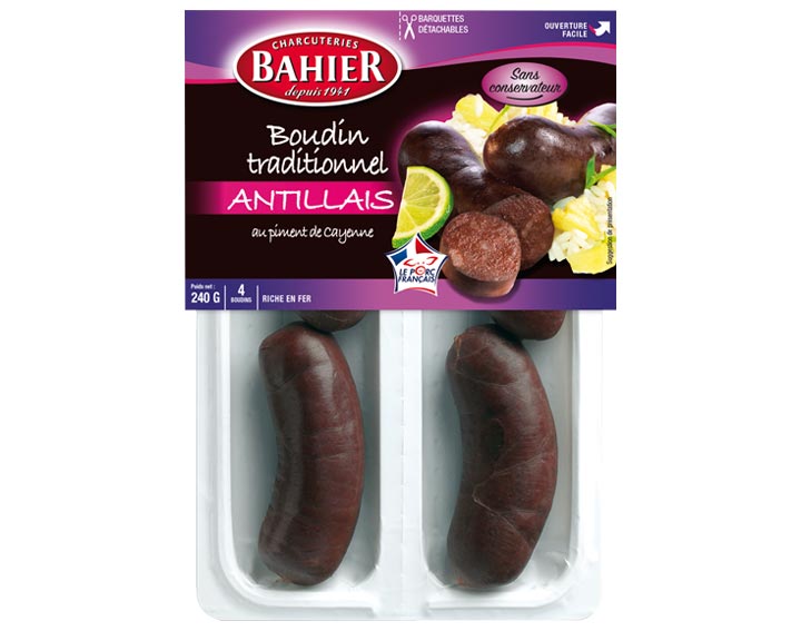 Boudin noir traditionnel antillais 240g