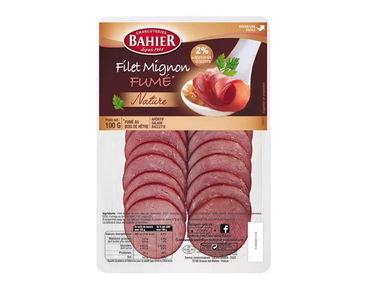 Filet mignon fumé nature 100g