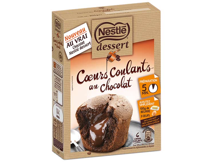 Préparation pour Cœurs Coulants au chocolat