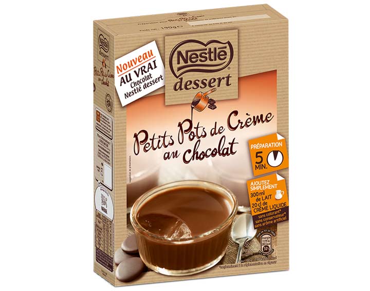 Préparation pour Petits Pots de Crème au chocolat