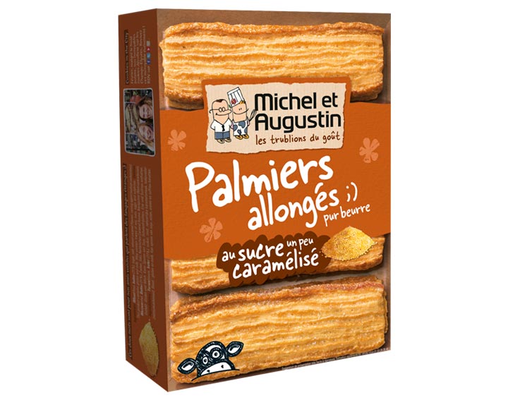 Palmiers allongés sucre caramelisé 120g 