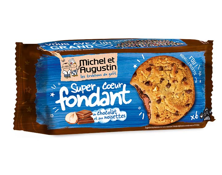 Cookies coeur fondant lait noisette 180g 