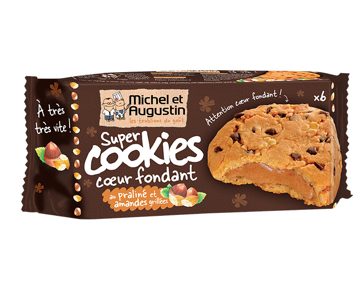 Cookies coeur fondant praliné amandes 180g