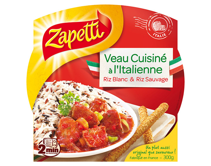 Veau cuisiné à l'Italienne Riz Blanc et Riz Sauvage