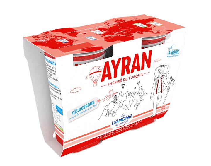 Les Danone du monde AYRAN, 250mlx2