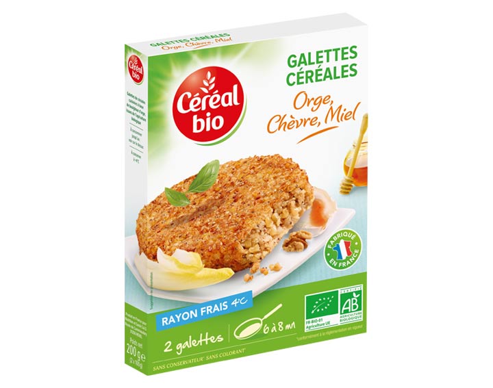 Galettes Céréales Orge, Chèvre, Miel