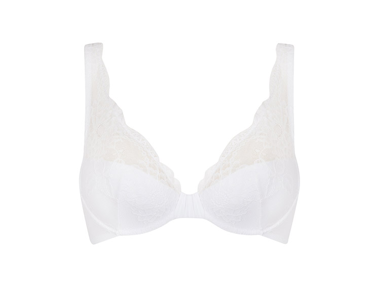 Tulle & Volupté (blanc) - Soutien-gorge Demi-coques