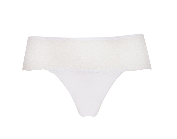 Tulle & Volupté (blanc) - Slip Brésilien