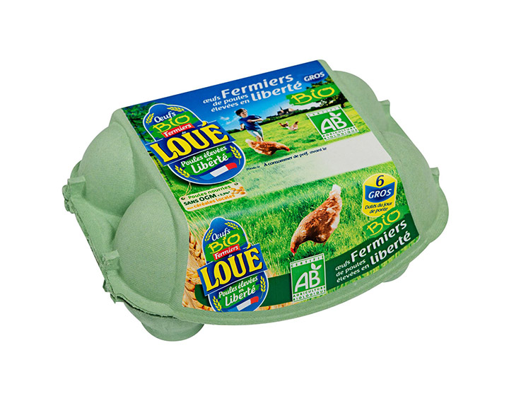 6 oeufs fermiers de Loué BIO