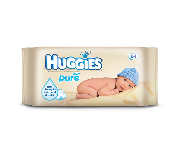 Huggies® Pure – sans parfum, conçu pour les peaux sensibles