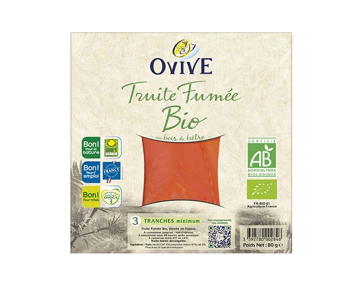 Truite fumée Bio 80g