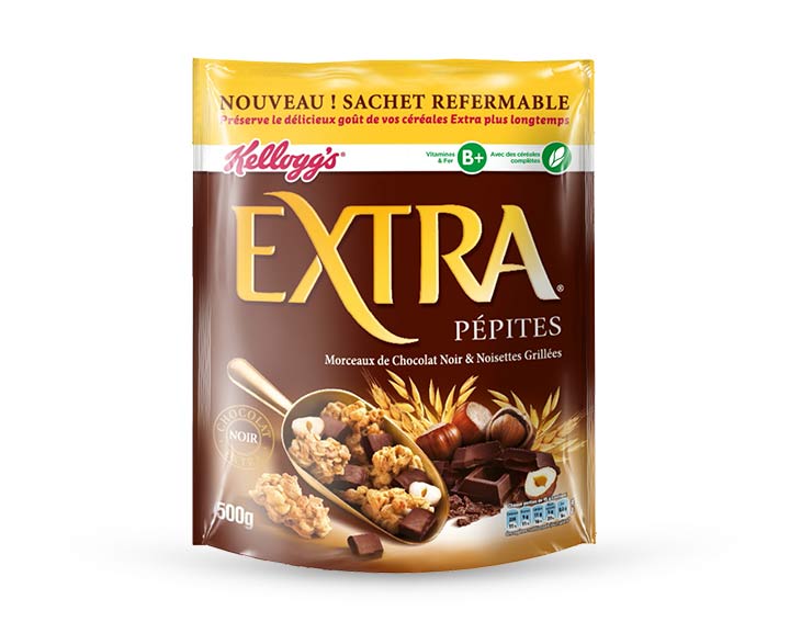 Extra Chocolat Noir & Noisettes Grillées 500g