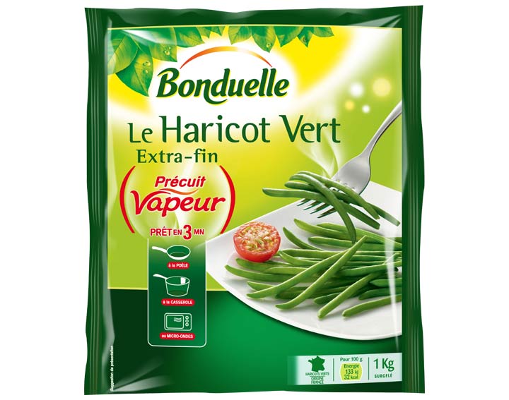 Haricot vert Précuit Vapeur 1kg