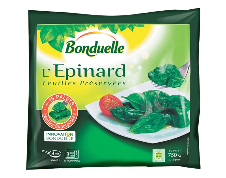 Epinard Feuilles Préservées 750g