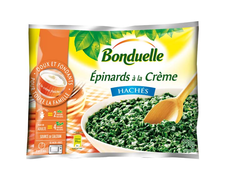 Epinards Hachés à la Crème 750g