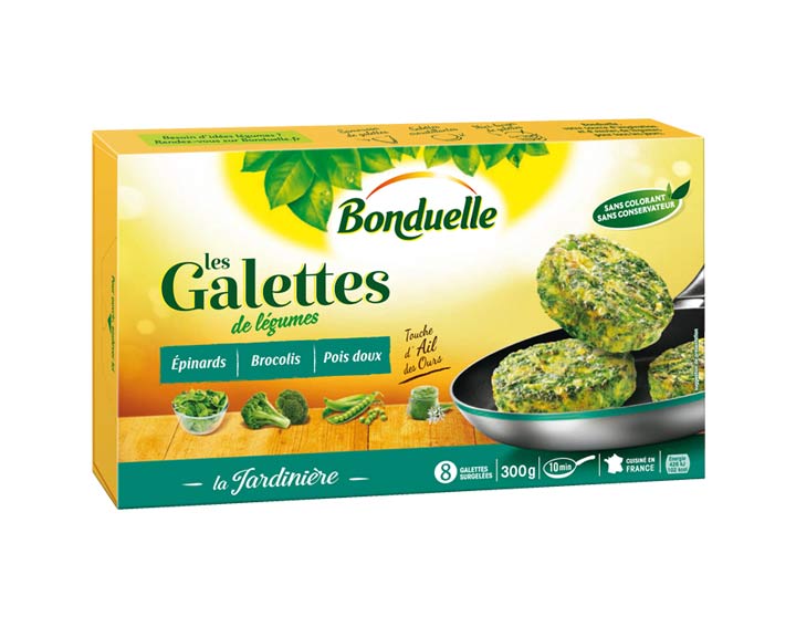 Galettes Epinards, Brocolis, Pois 300g