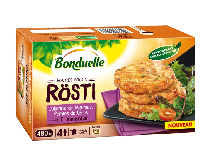 Rösti – Julienne de légumes, Emmental 480g