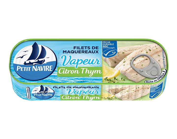 Filets de Maquereaux Vapeur MSC Citron Thym 