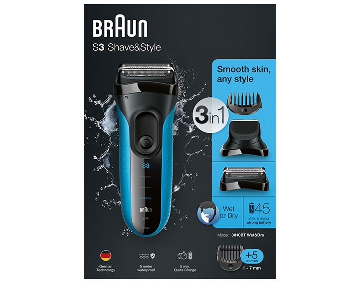 3010 Shave&Style Wet&Dry 3-in-1