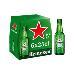 Heineken bière blonde 6x25cl 5°