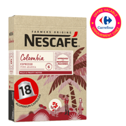 COLOMBIA Espresso intensité 6 - 18 capsules